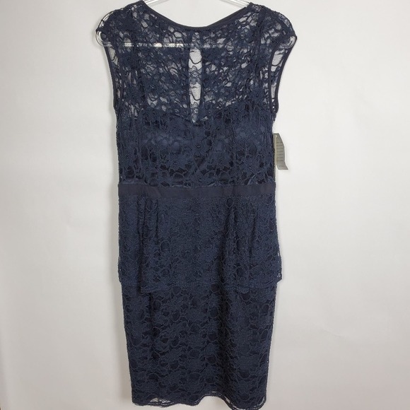 Eliza J. Peplum lace dress size 12 Navy Blue NWT - Picture 8 of 8